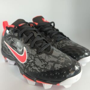 Nike Kids Hyperdiamond 4.5 Keystone Cleats Black White Orange .  NH